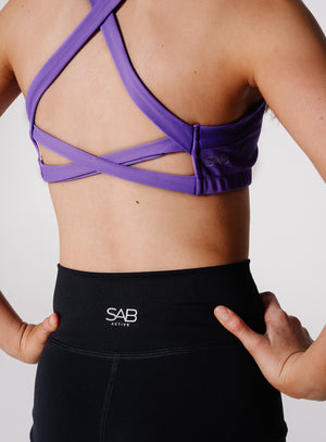 Aj Crop Top Aj Shorts - Purple