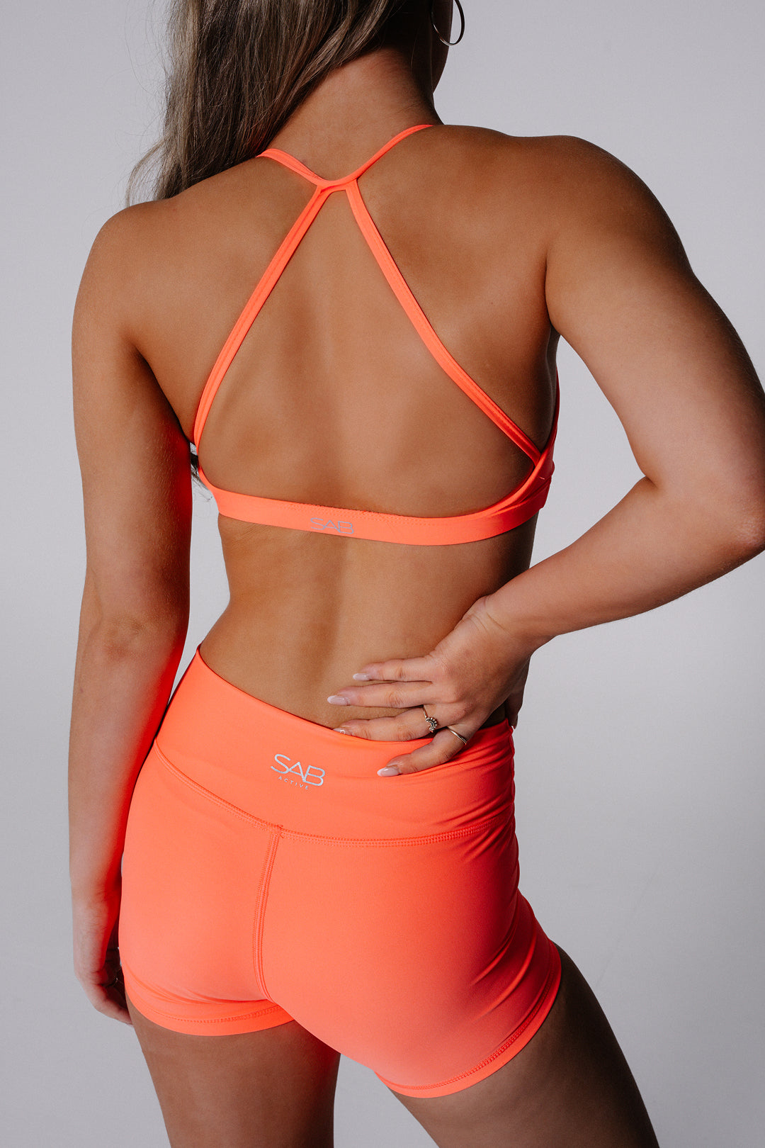 Muse Crop Top Muse Shorts - Neon Coral