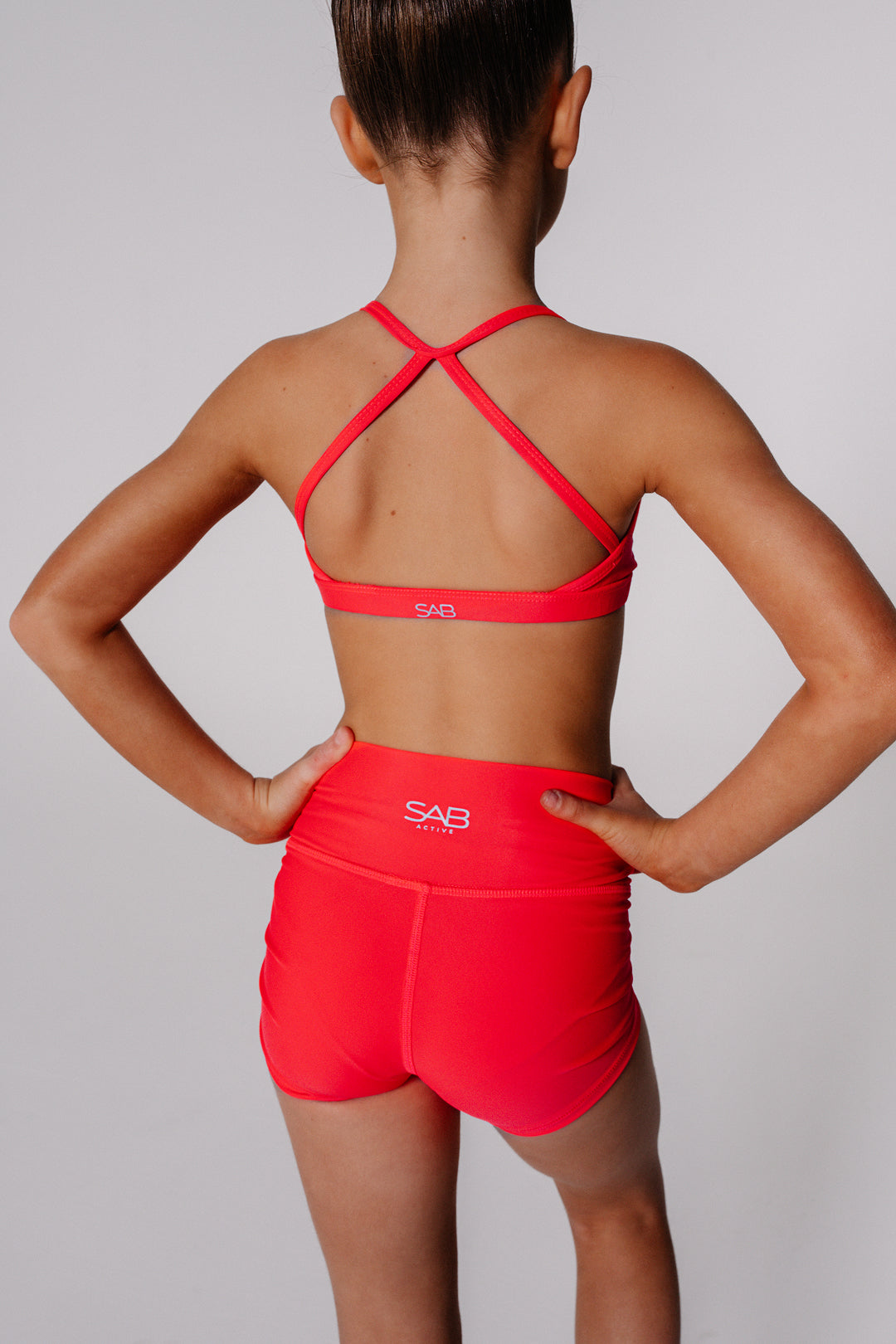 Muse Crop Top Muse Shorts - Neon Orange